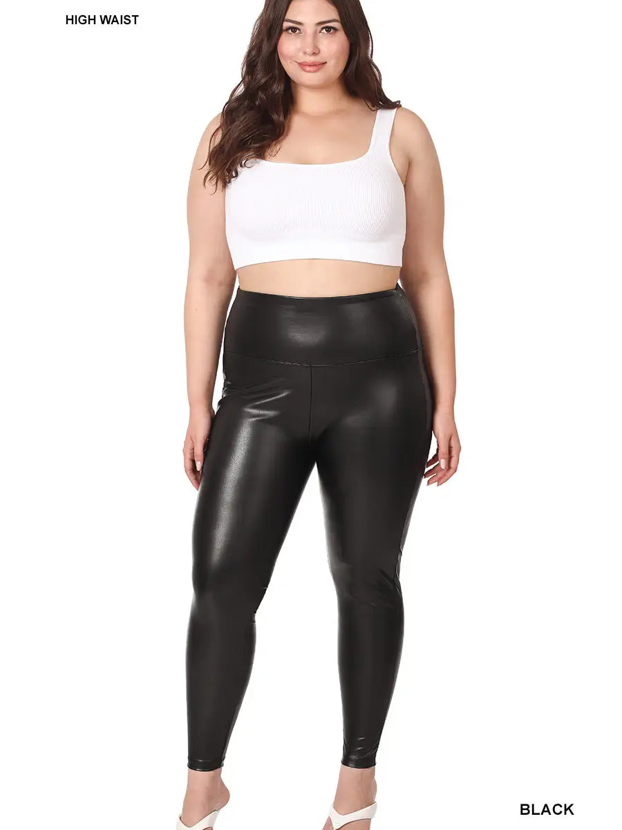 Creeping Death Faux Leather Leggings