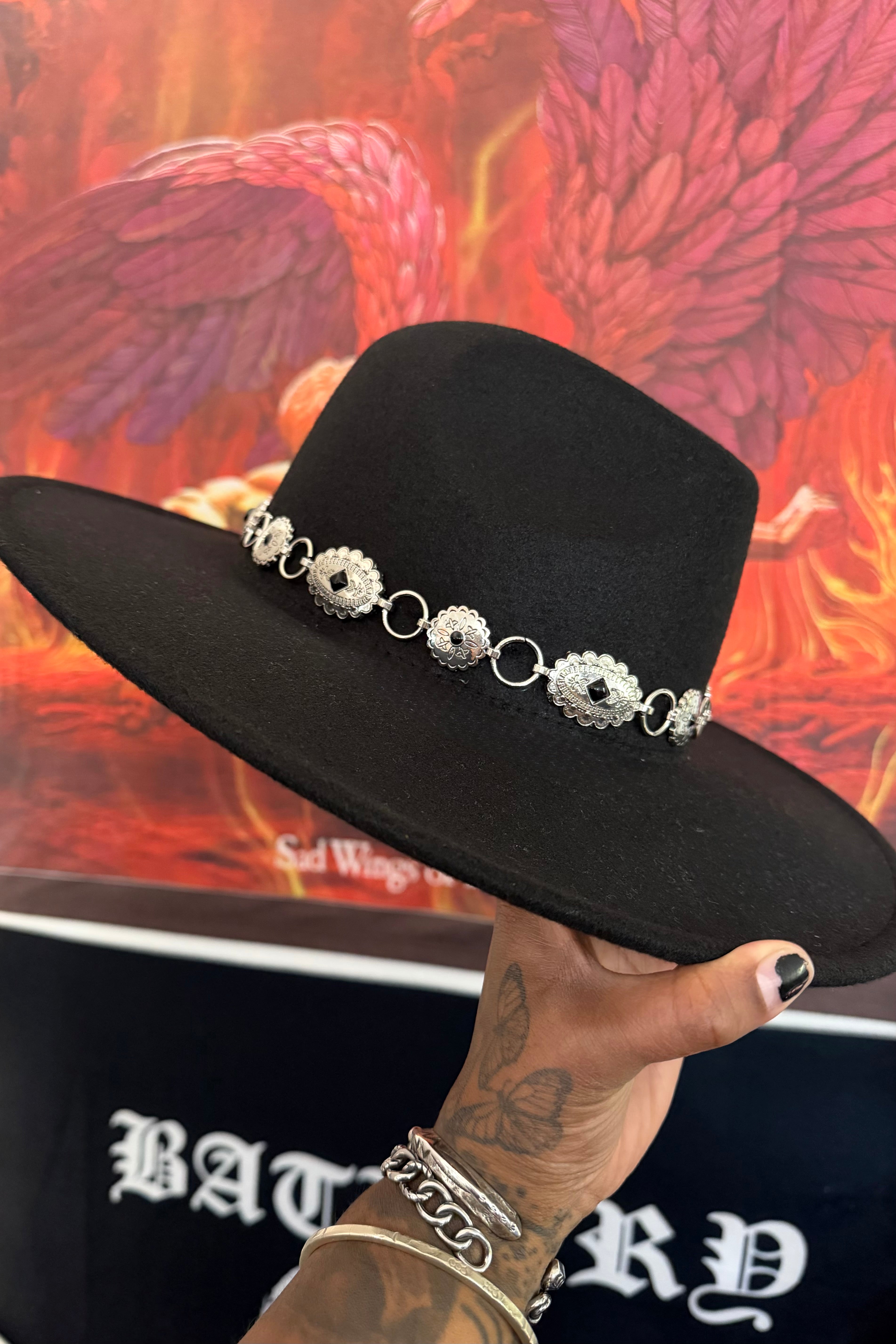 SEAMSTRESS BLUES WIDE BRIM HAT