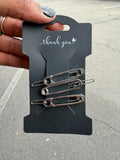 Safety Pin Hair Clips