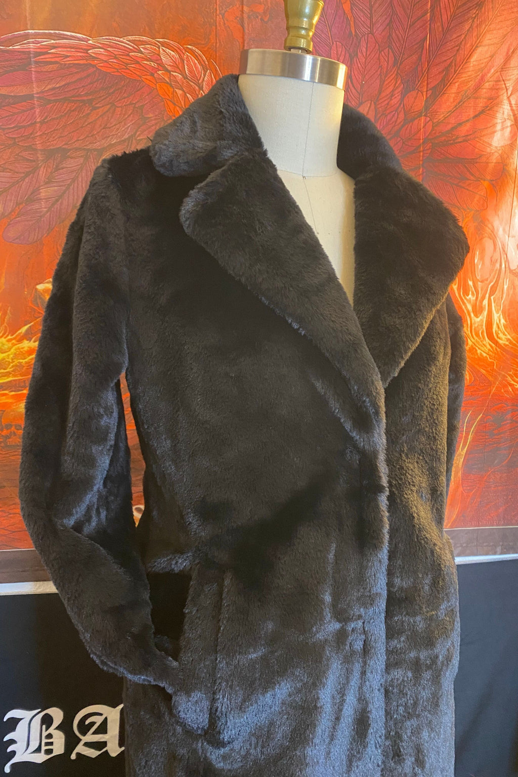 BOMBER FAUX FUR LONG COAT