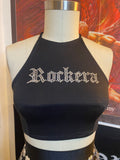 ROCKERA BACKLESS CROPPED HALTER TOP