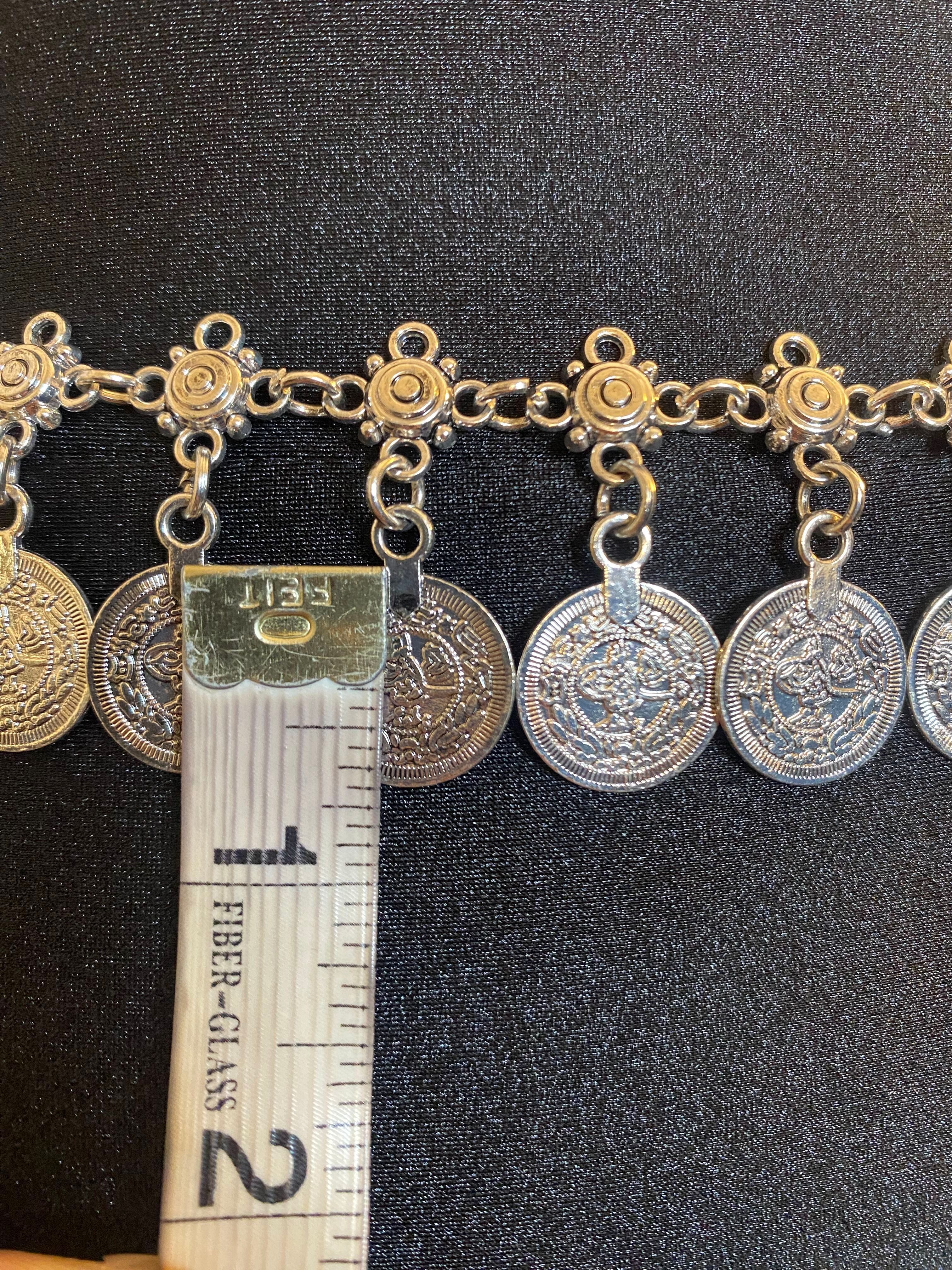 FAST AND LOOSE COIN FRINGE CHAIN BELT