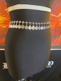 FAST AND LOOSE COIN FRINGE CHAIN BELT