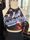 Judas Priest British Steel Halter Backless Crop Top - LAST ONE!!