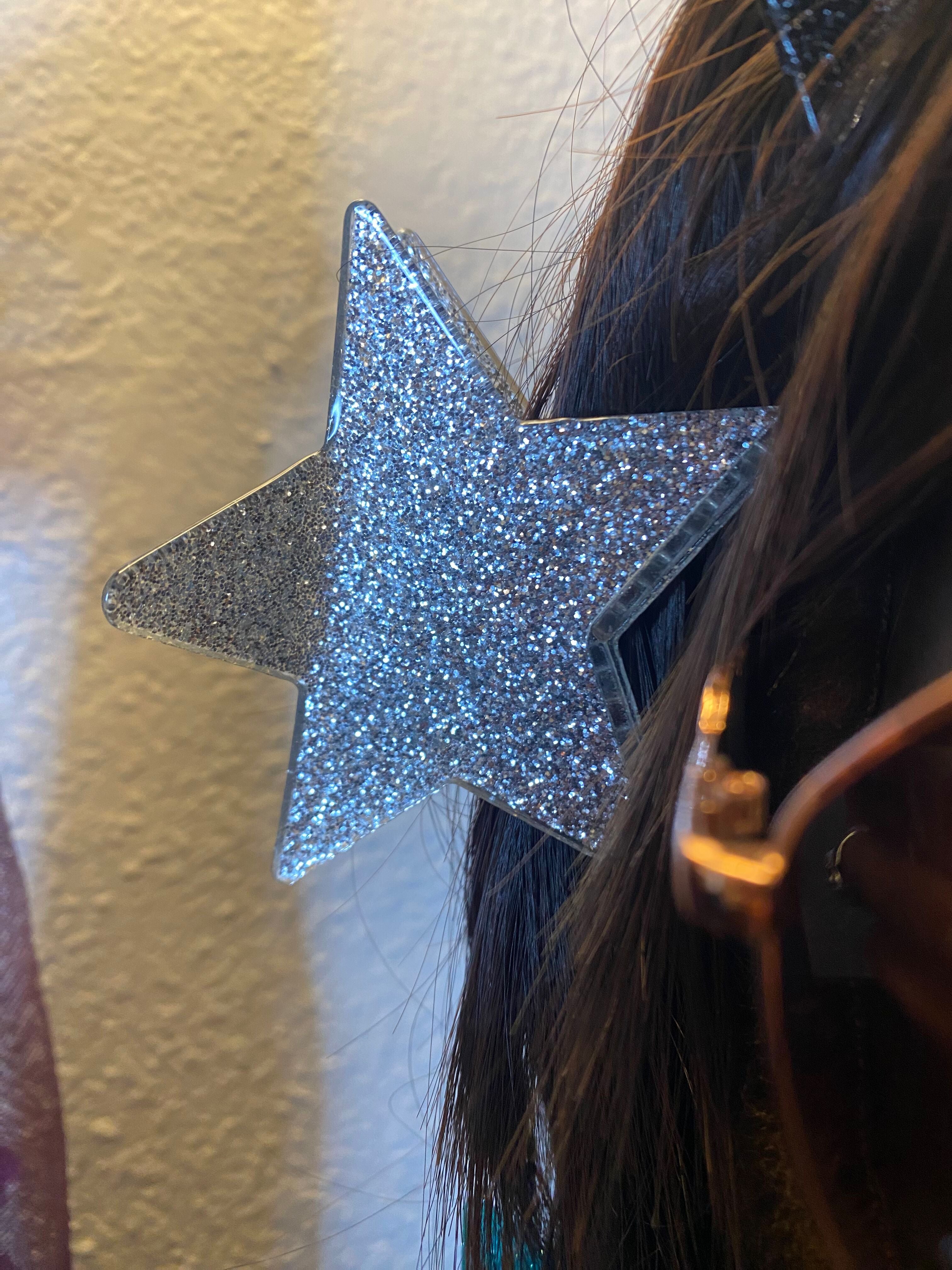 GLAM METAL STAR HAIR CLIPS