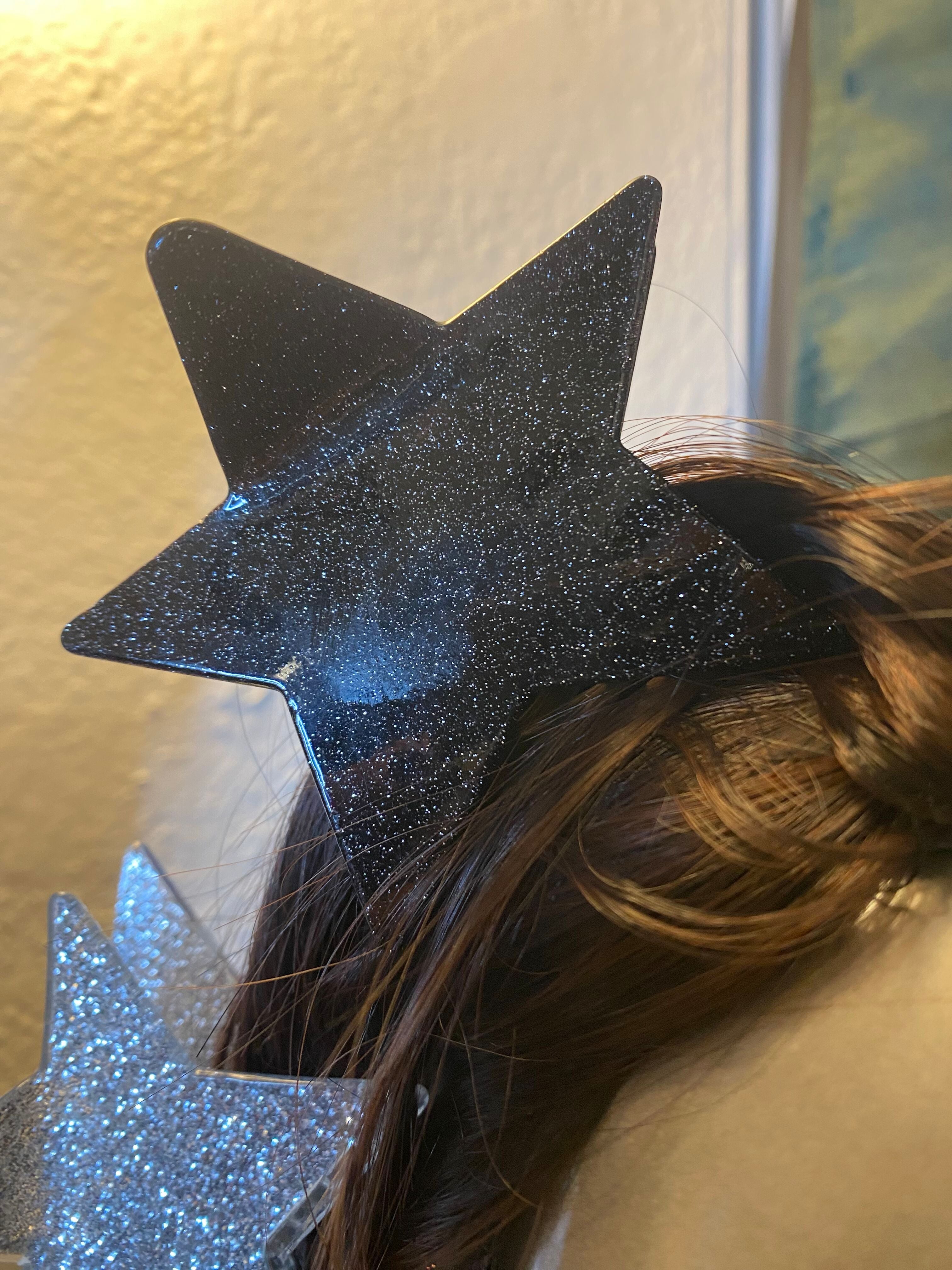 GLAM METAL STAR HAIR CLIPS