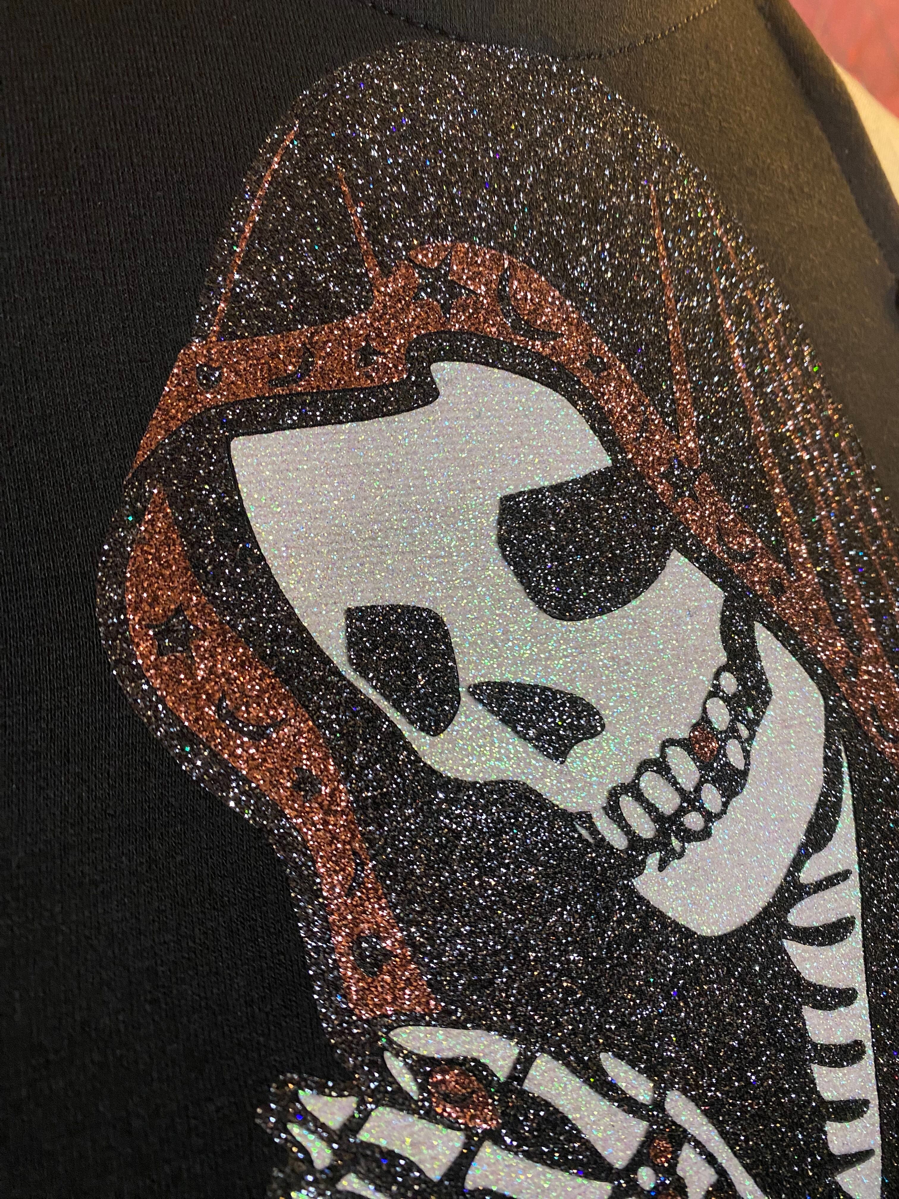 LA SANTA MUERTE BACKLESS CROPPED HALTER TOP