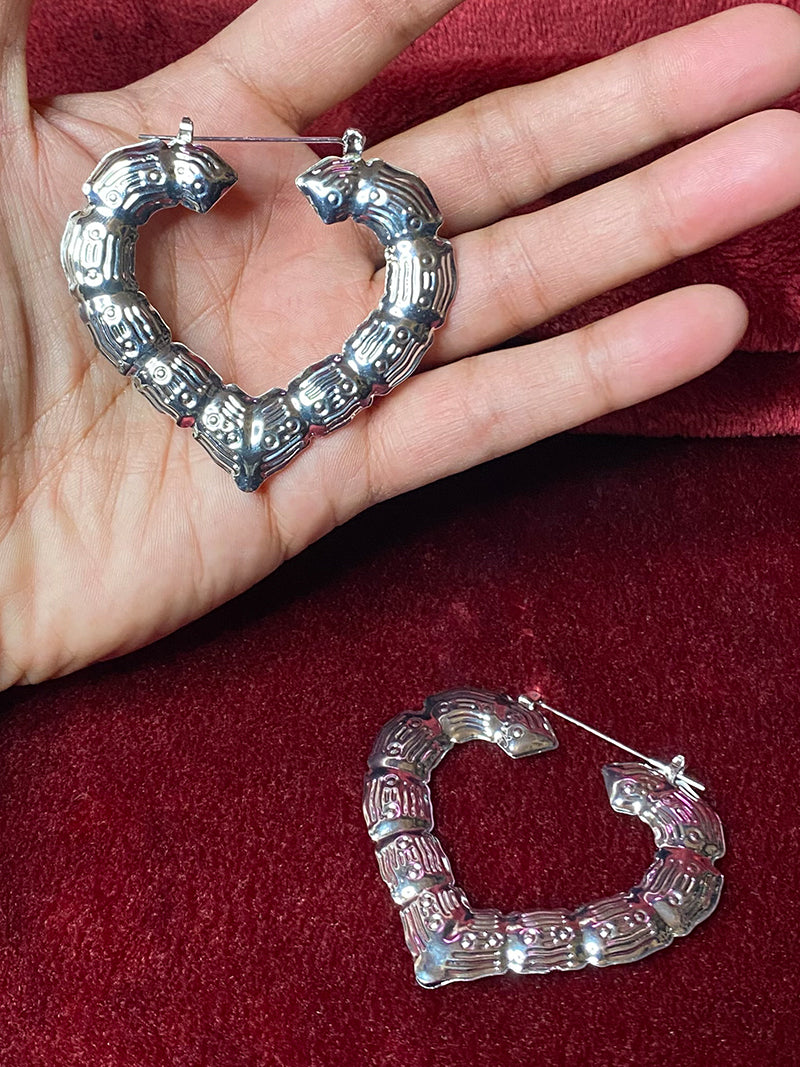 HEART BAMBOO EARRINGS