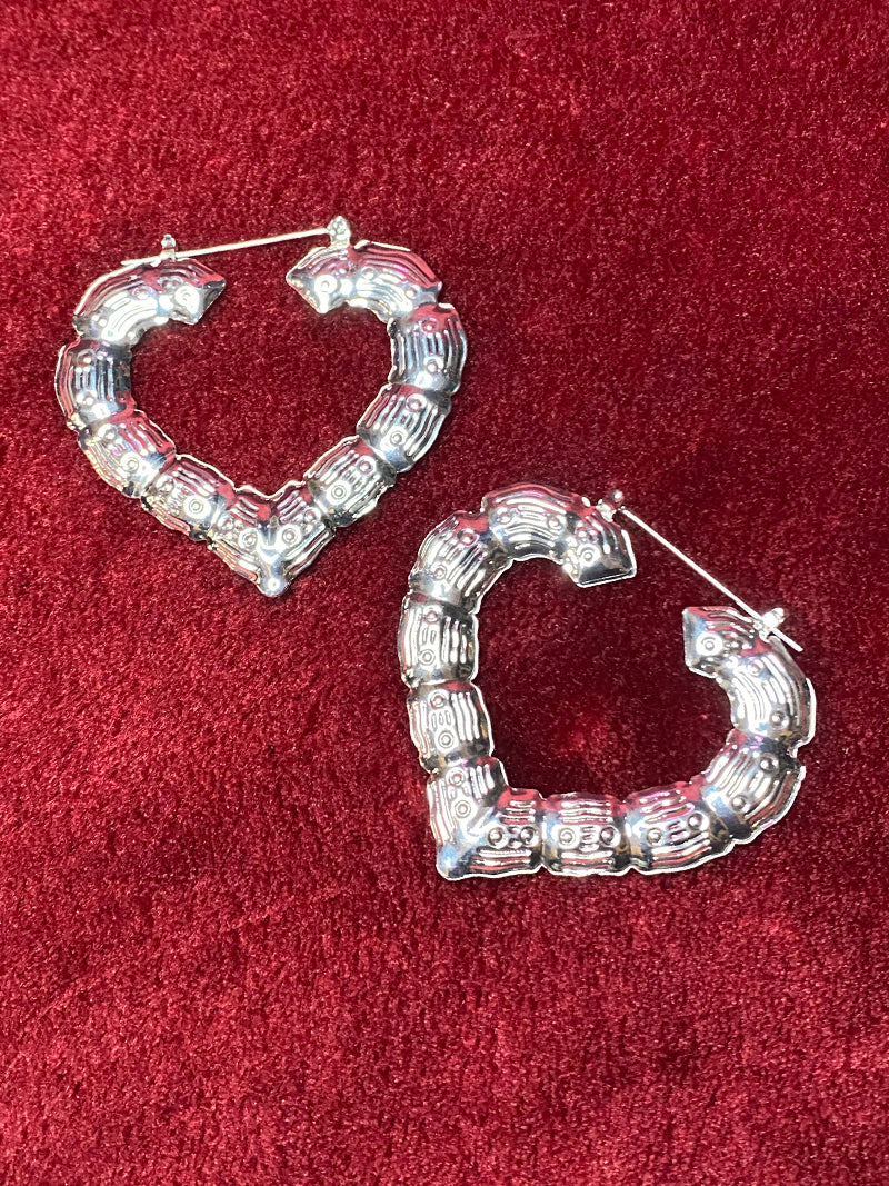 HEART BAMBOO EARRINGS